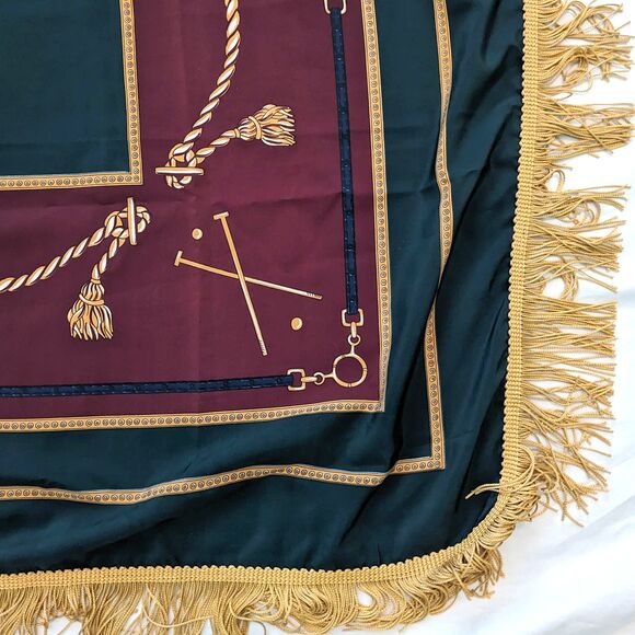 Vintage Polo Ralph Lauren Crest Tablecloth Scarf Tapestry Rare 80s Big Pony 45" - Picture 4 of 10